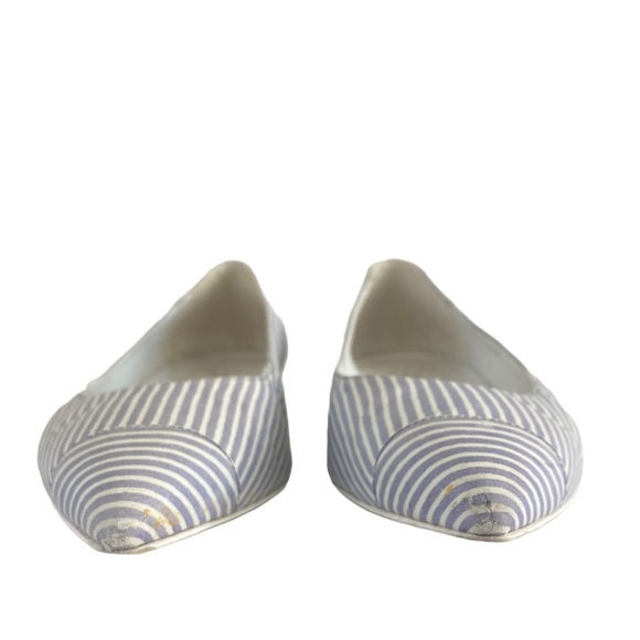 Chanel Cruise Pinstriped Pointed Toe Flats 37 - Picture 3 of 9